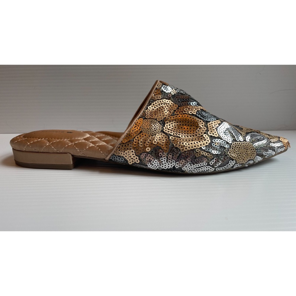 Birdies Slippers The Dove‎ Gold Petal Sequin Women's Size 9 US NWOB